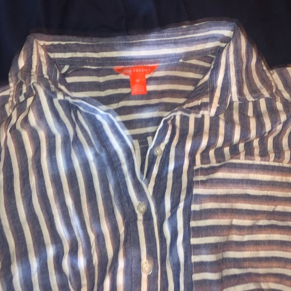 Joe Fresh white & blue denim fit n flare dress - Picture 8 of 13